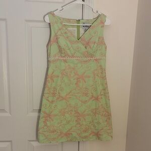 Lilly Pulitzer Pastel Green and Coral Dress